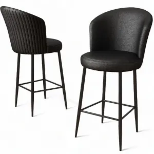 Bar Stool Set (4 Pieces) Uras - Black