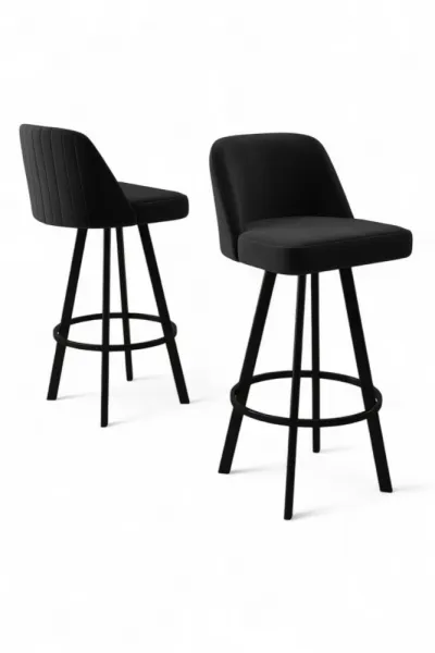 Bar Stool Set (4 Pieces) Atex - Black