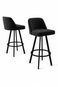 Bar Stool Set (4 Pieces) Atex - Black