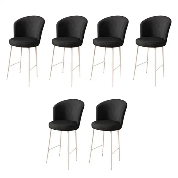Bar Stool Set (6 Pieces) Alte - Black, White