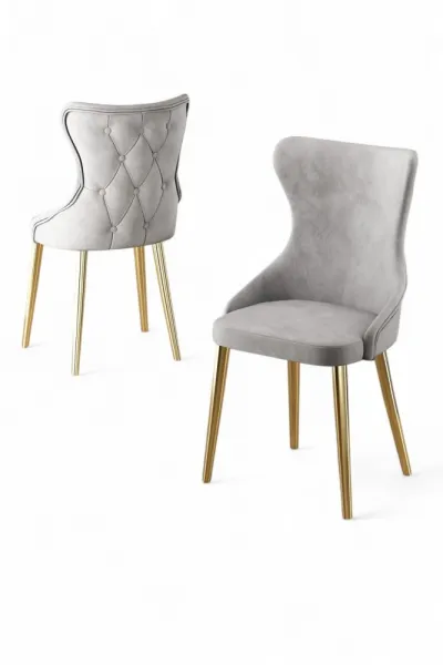 Súprava stoličiek (4 kusy) Alpa - Grey, Gold