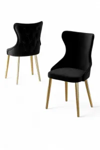 Súprava stoličiek (4 kusy) Alpa - Black, Gold