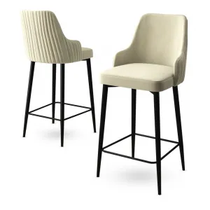 Bar Stool Set (4 Pieces) Enox - Cream, Black
