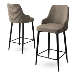 Bar Stool Set (2 Pieces) Enox - Cappuccino, Black