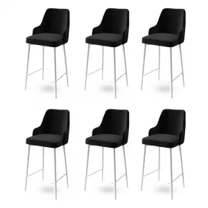 Bar Stool Set (6 Pieces) Enox - Black, White