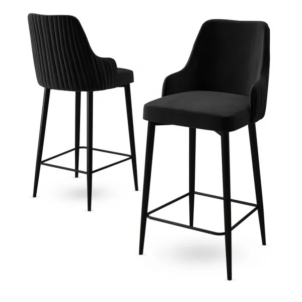 Bar Stool Set (2 Pieces) Enox - Black