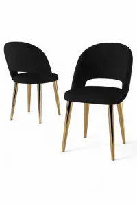 Súprava stoličiek (4 kusy) Pane - Black, Gold