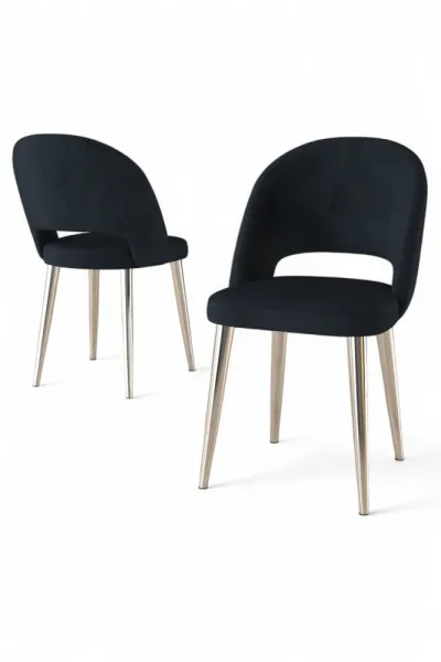 Súprava stoličiek (4 kusy) Pane - Anthracite, Chrome