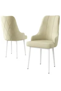 Súprava stoličiek (2 kusy) Trex - Cream, White