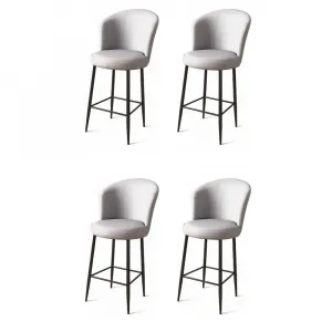 Bar Stool Set (4 Pieces) Uras - Grey, Black