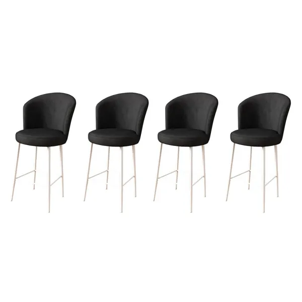 Bar Stool Set (4 Pieces) Alte - Black, White