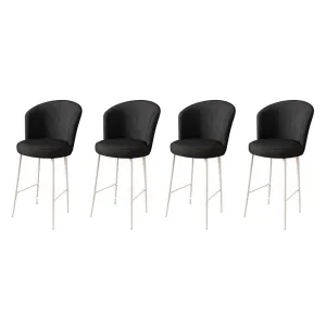Bar Stool Set (4 Pieces) Alte - Black, White