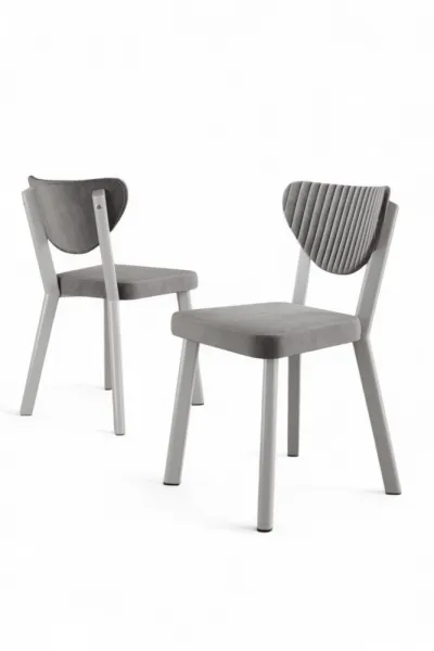 Súprava stoličiek (4 kusy) Arfe - Grey, White
