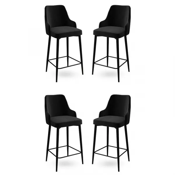 Bar Stool Set (4 Pieces) Enox - Black