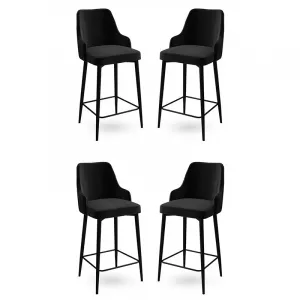 Bar Stool Set (4 Pieces) Enox - Black