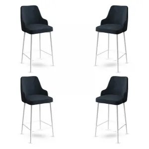 Bar Stool Set (4 Pieces) Enox - Anthracite, White