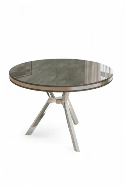 Jedálenský stôl Mos - Anthracite, Chrome