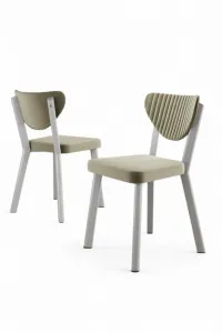 Súprava stoličiek (6 kusov) Arfe - Cream, White