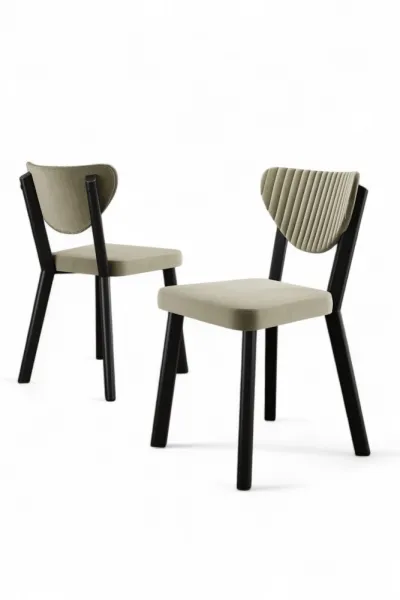 Súprava stoličiek (6 kusov) Arfe - Cream, Black