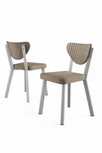 Súprava stoličiek (6 kusov) Arfe - Cappuccino, White