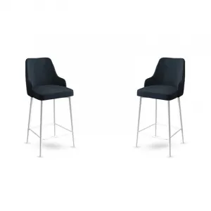 Bar Stool Set (2 Pieces) Enox - Anthracite, White