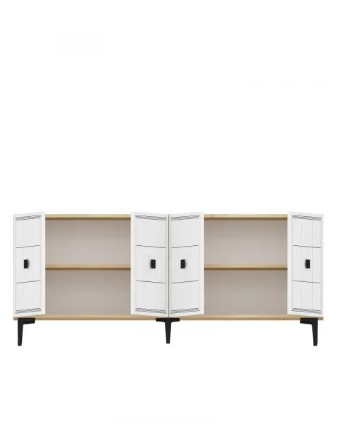 Konzolový stolík Yuka 150 - Sapphire Oak, White