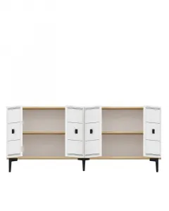 Konzolový stolík Yuka 150 - Sapphire Oak, White