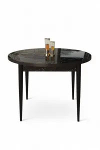 Jedálenský stôl Rox - Black Marble, Black