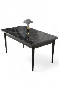 Jedálenský stôl Nil - Black Marble, Black