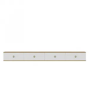 TV stolík Zuzu Double - Sapphire Oak, White