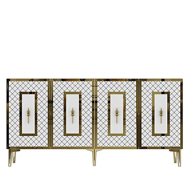 Konzolový stolík Puma 150 - White, Gold