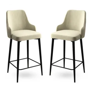 Bar Stool Set (2 Pieces) Enox - Cream, Black