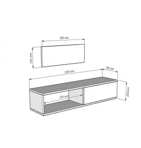 TV stolík Zuzu Double - White