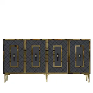 Konzolový stolík Puma 150 - Anthracite, Gold