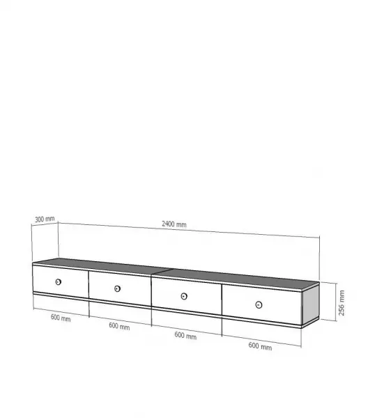 TV stolík Zuzu Double - White