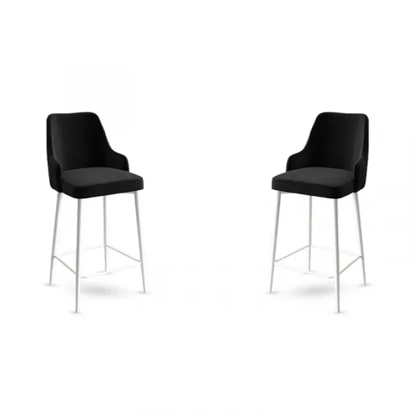 Bar Stool Set (2 Pieces) Enox - Black, White