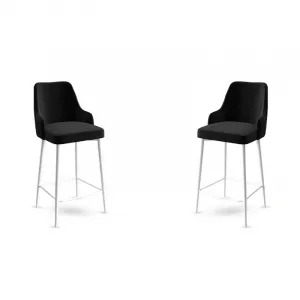 Bar Stool Set (2 Pieces) Enox - Black, White