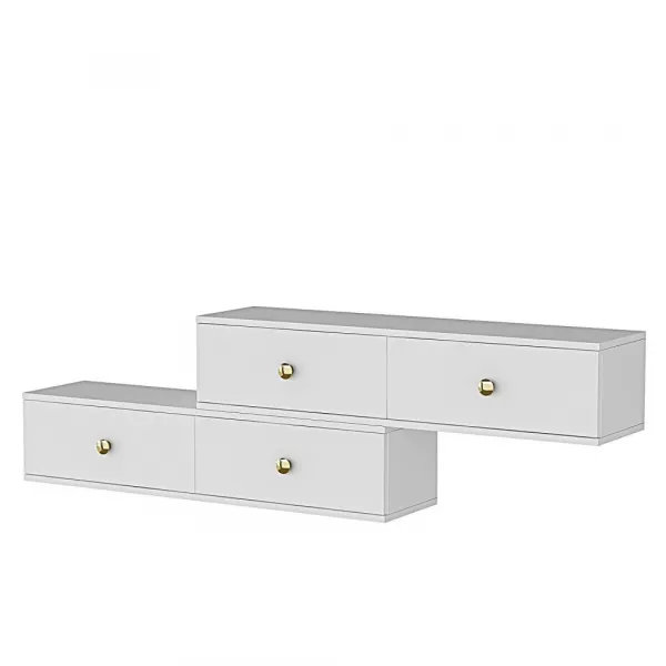 TV stolík Zuzu Double - White
