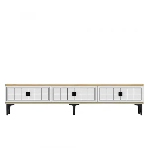TV stolík Yuka 180 - Sapphire Oak, White
