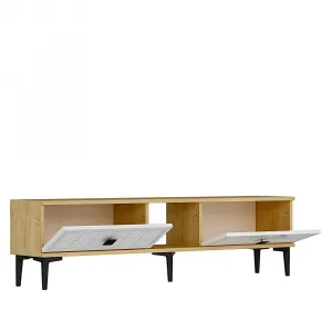 TV stolík Yuka 150 - Sapphire Oak, White