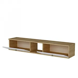 TV stolík Zuzu 150 - Sapphire Oak, White