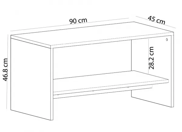 Konferenčný stolík Apollon - White, Sapphire Oak