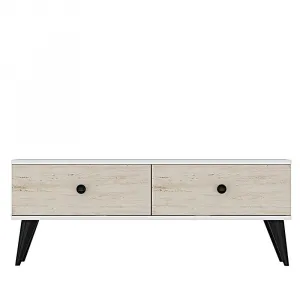 TV stolík Mona 120 - White, Travertine