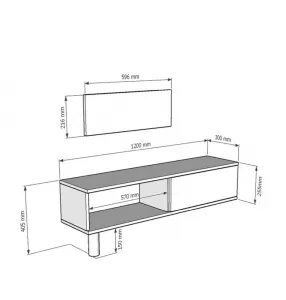 TV stolík Mona 120 - Anthracite