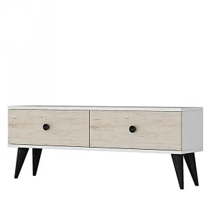TV stolík Mona 120 - White, Travertine