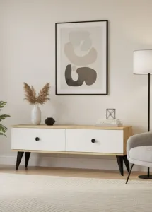 TV stolík Mona 120 - Sapphire Oak, White