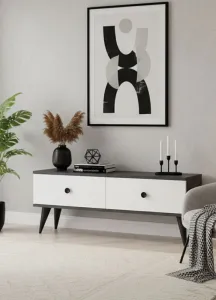 TV stolík Mona 120 - Anthracite, White
