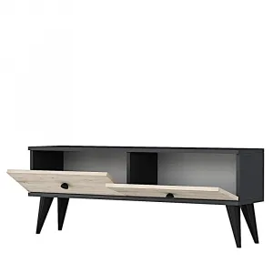 TV stolík Mona 120 - Anthracite, Travertine