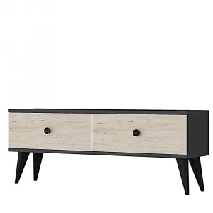 TV stolík Mona 120 - Anthracite, Travertine