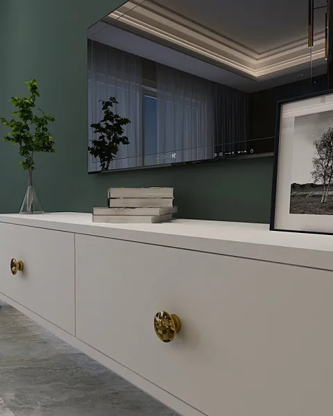 TV stolík Zuzu 120 - White, Gold